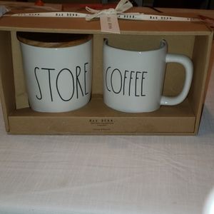 Rae Dunn Coffee Mug and Canister Set